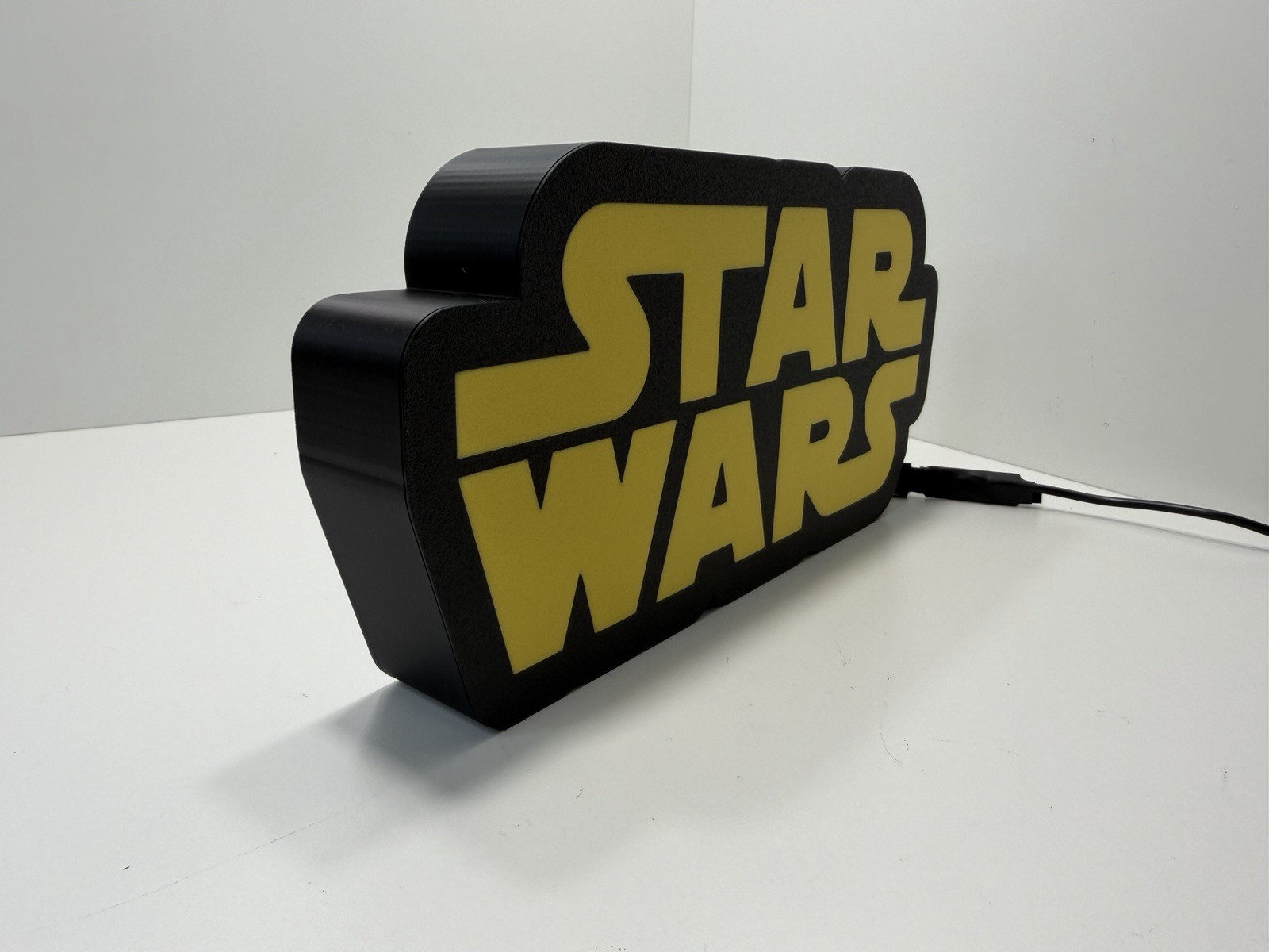 Star Wars RGB MUSIC LED Light Box - 3D Printed with Remote & Holder - Desk Decor