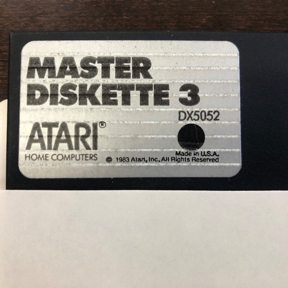 Atari Home Computer Master Diskette 3 / 5.25 Floppy Diskette