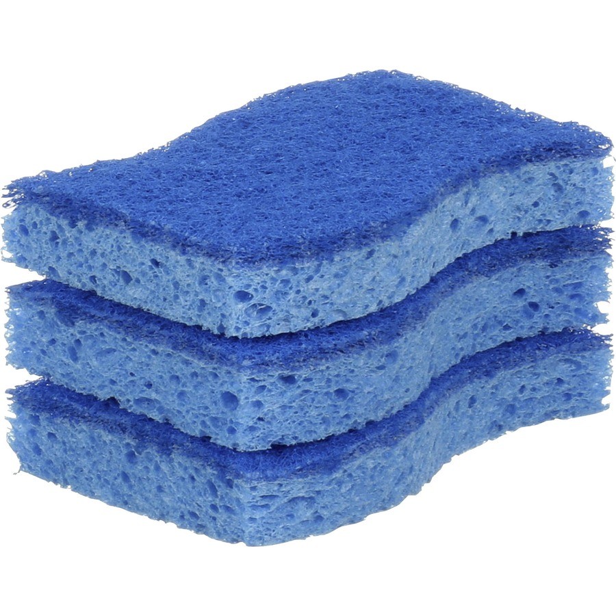 3M MP3_35 Scotch-Brite Scrub Sponge 4.4" Blue 3/Pack