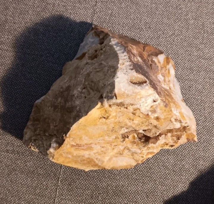 Flint Chirt With Druzzy Crystal Rough Pyramid Shape