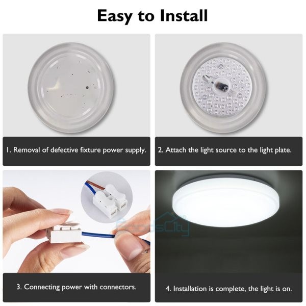 Ceiling Fan Led Light Replacement, 6.6'' Adjustable Ceiling Flush Light Panel