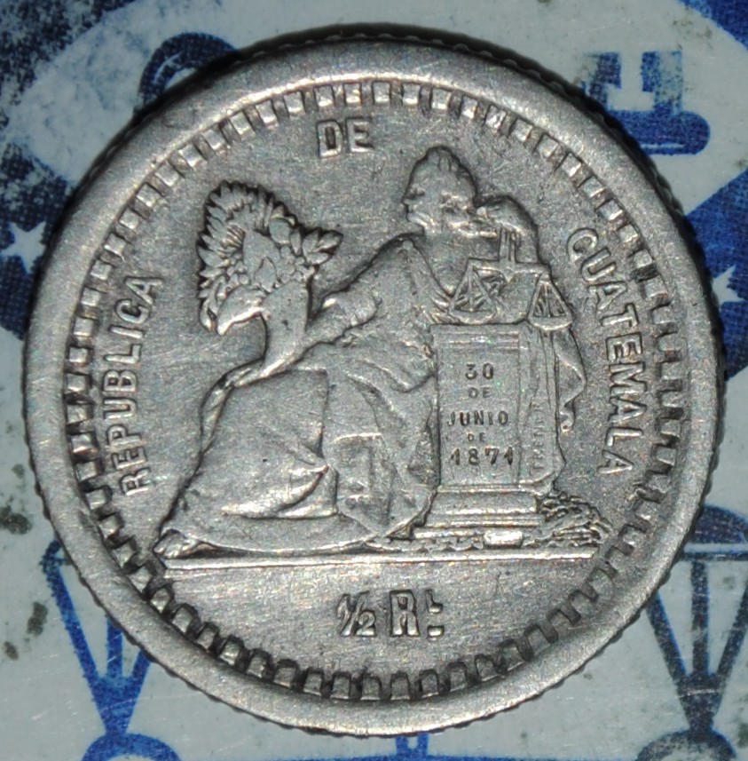 Guatemala Silver 1880 1/2 Real {{{3C35