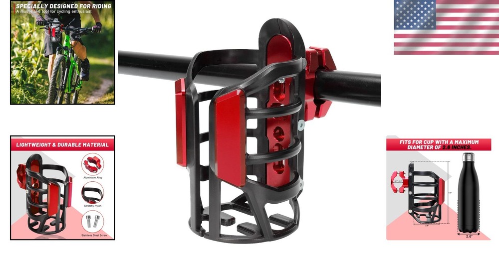 Adjustable Drink Holder for Motorcycle and Bicycle - Flexibility Meets Style