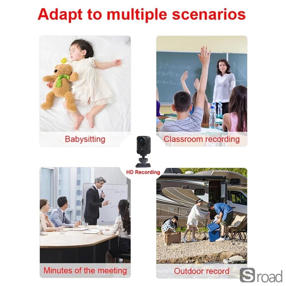 1080P Portable Mini Camera With Night Vision & Motion Detection For Security