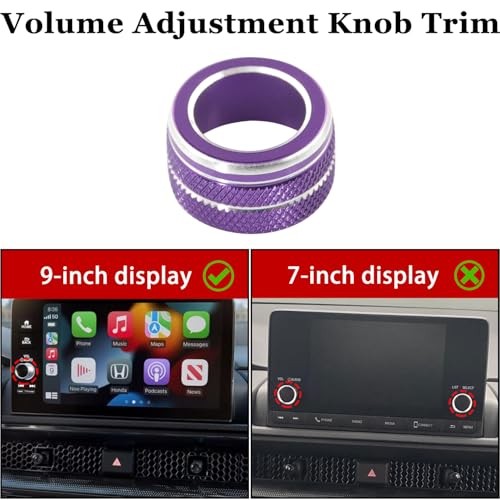 Air Conditioning Vent Knob Cover for Honda Civic Accessories 2022-2024 Purple