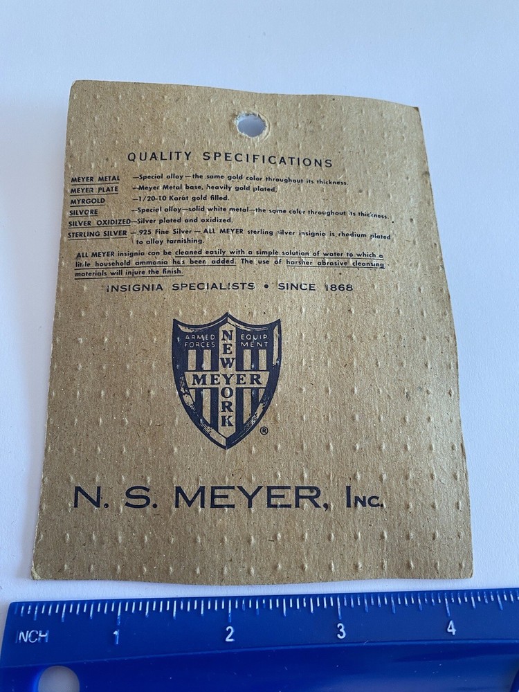 NOS US Army Sergeant First Class Patches Vietnam Original Meyer Packaging 1966
