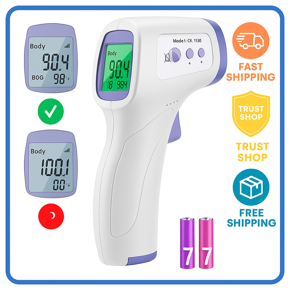 Handheld Non-Contact Digital Forehead Thermometer LCD Display