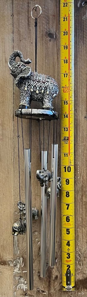 Thai Elephant Resin Windchime 22" x 3"