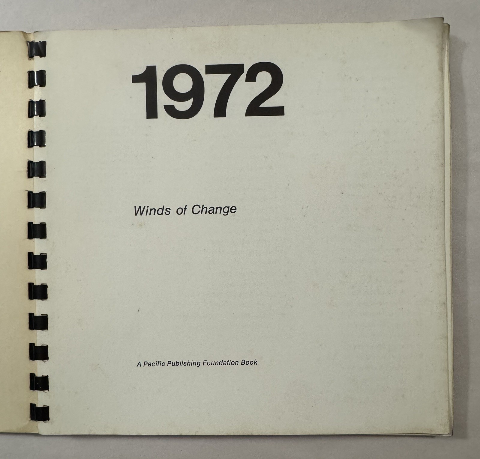 Vintage 1972 Winds of Change Calendar Black Panthers Counter Culture Photos