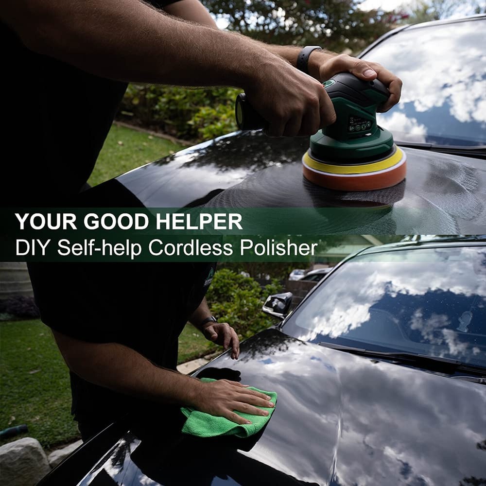 BATOCA - Cordless Car Buffer Polisher - with 2pcs 12V Lithium Rechargeable Ba...