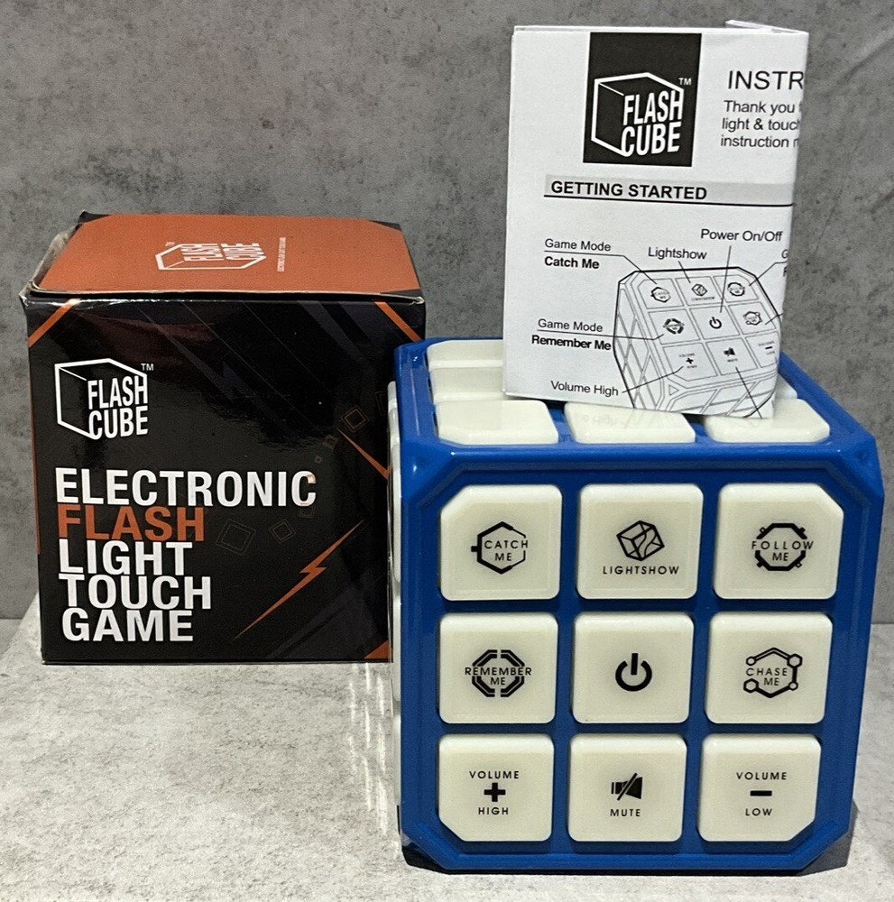 Flashing Cube Electronic Flash Light Touch Memory Brain Game STEM Toy