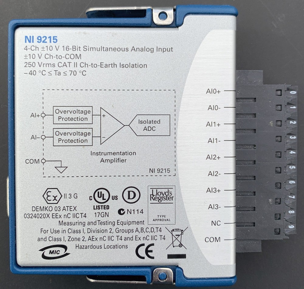 National Instruments NI 9215 cDAQ Analog Input Module - Great condition!