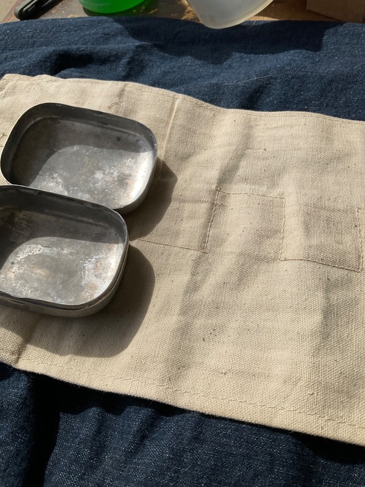 WWII UK toiletry roll and soap container