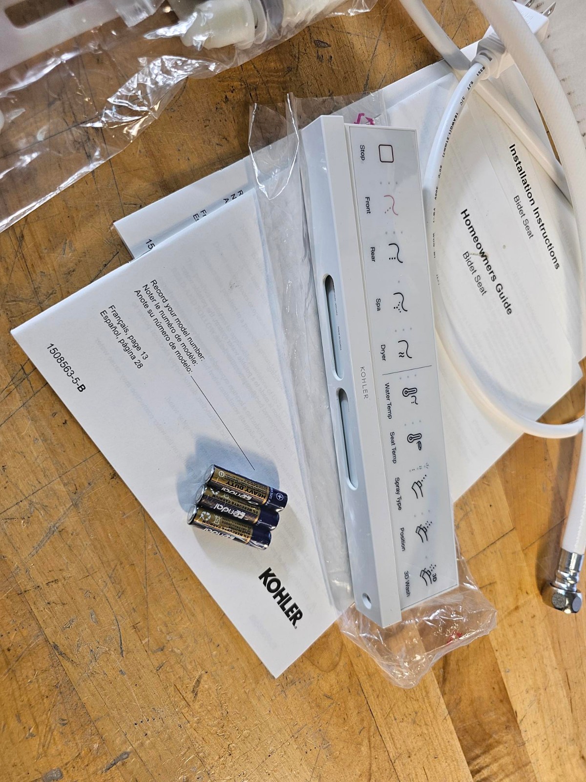 Enlongated Kohler C3-325 28119-0 Bidet Toilet Seat Heated w/ Remote