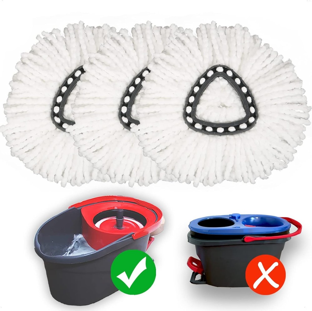 Mop Replace Head [ ] Mop Refills patible with Triangle Spin Mop, Made