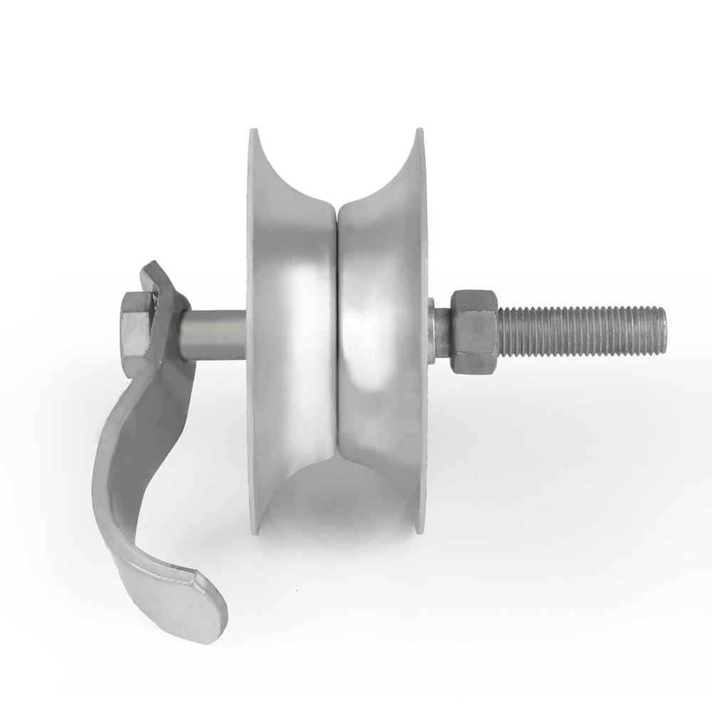 2 Pack 5 Galvanized Steel Sliding Gate Pipe Track Rollers for 1-5/8