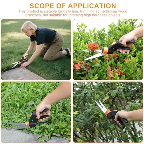 Heavy-Duty Lopper, 360° Rotating Grass Shears & Retractable Pruning Saw |