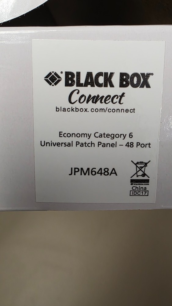 New-Black Box Connect-JPM648A CAT6 Patch Panel 48 Port