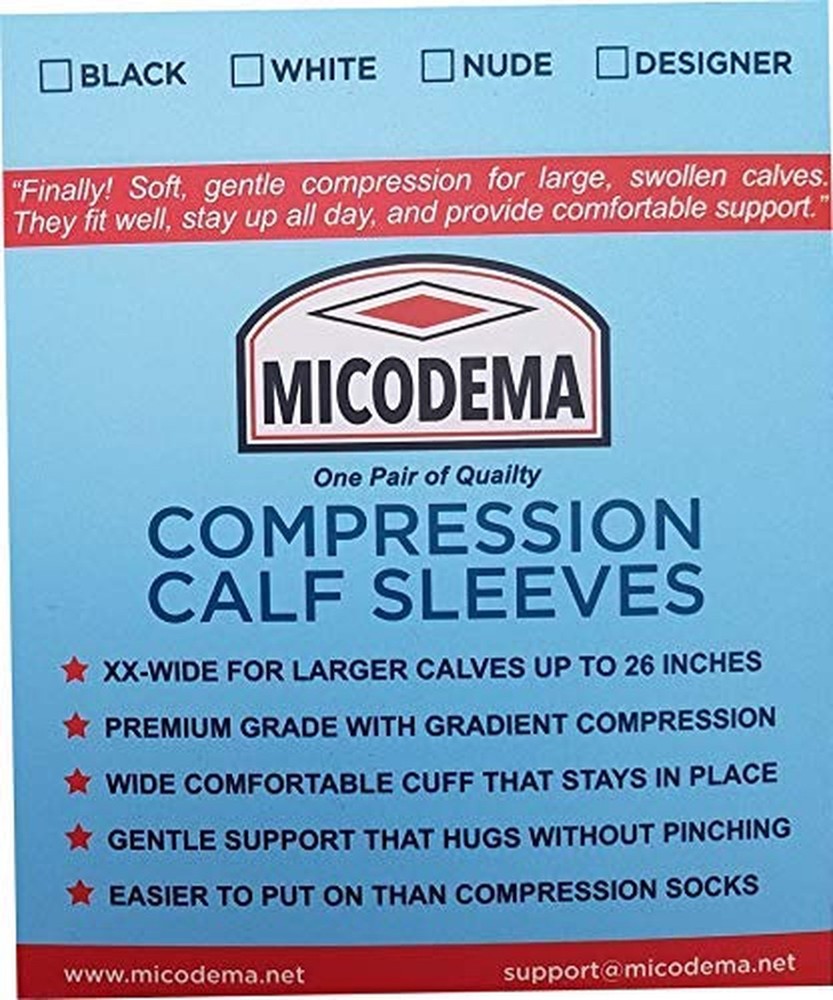 Compression Calf Sleeves Extra Wide - Soothing Gradient Support with Comfy Cu...
