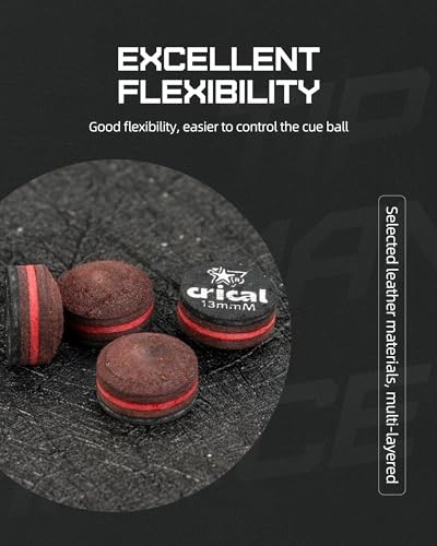 Pool Cue Tips 5 Layer Pool Stick Tips (ardness Soft/Medium/ard) 10.5mm H