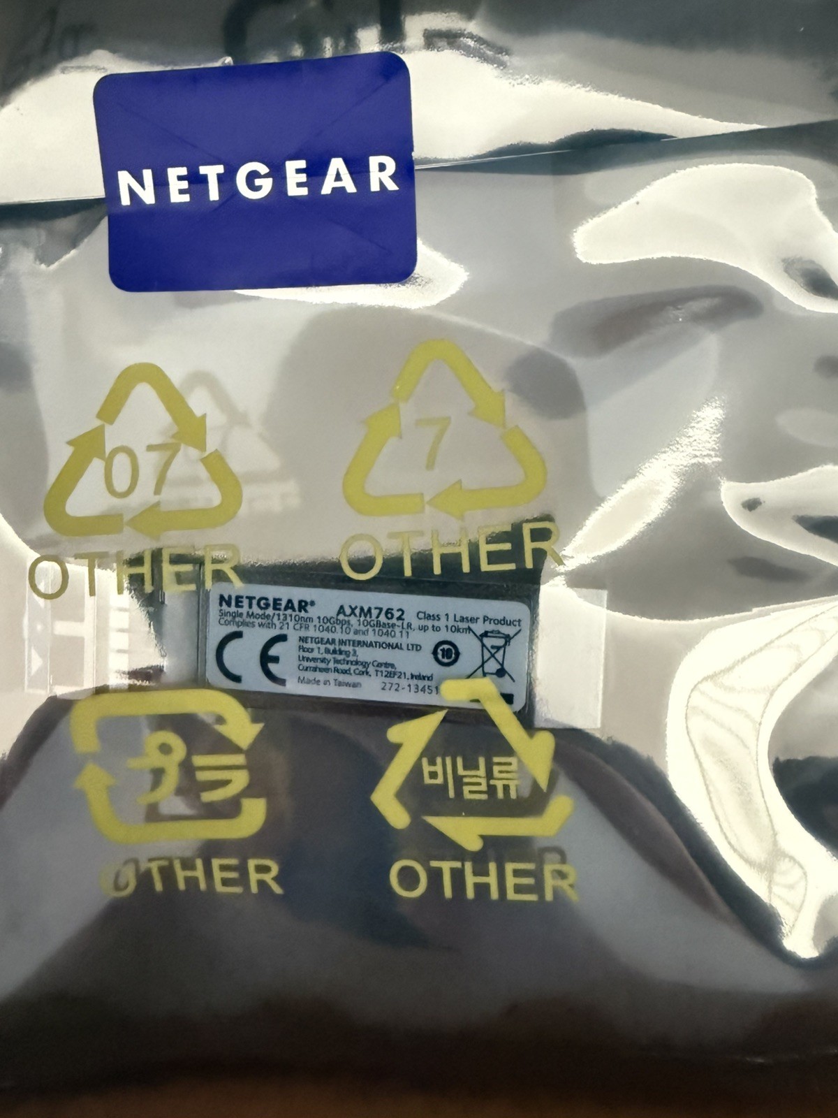 Netgear Prosafe 10GBase-LR Transceiver Module 10 Gigabit , Wired AXM762-10000S