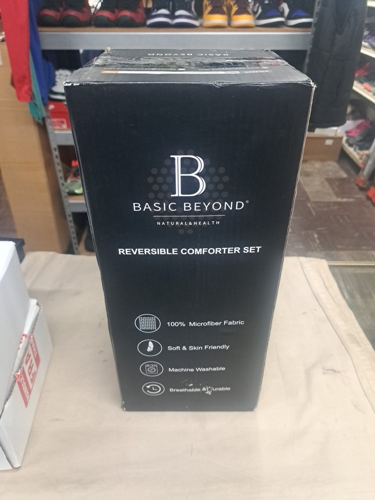 Basic Beyond Queen Comforter Set - Navy Blue Comforter Set Queen Size Reversi...