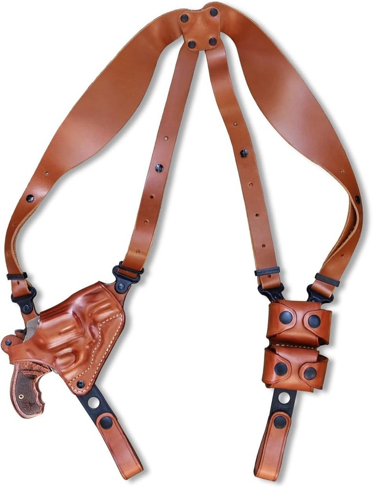 Horizontal Shoulder Holster Fits, Colt Python 357 Magnum 2-1/2" Barrel #1305#