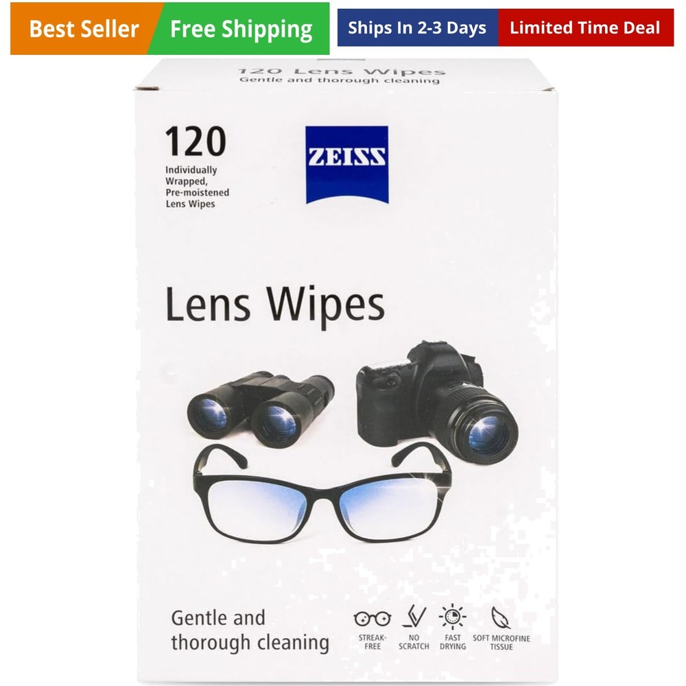 Lens Wipes, 120-Pack
