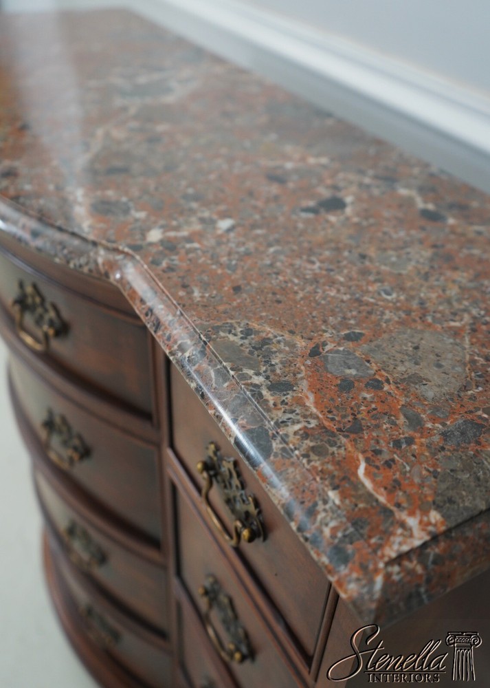 L68885: CENTURY Cherry 12 Drawer Marble Top Server Console