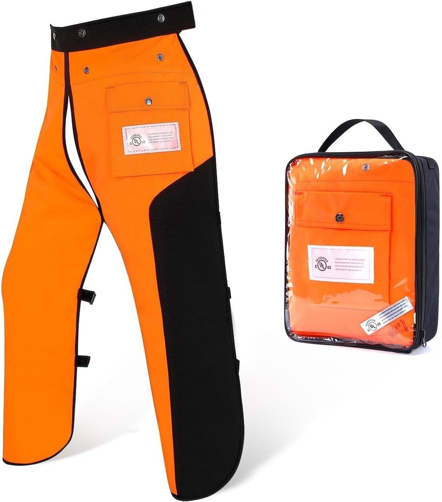 Chainsaw Chaps Apron 8 Layer Wrap Adjustable Protective Chain Saw Pants ZELARMAN