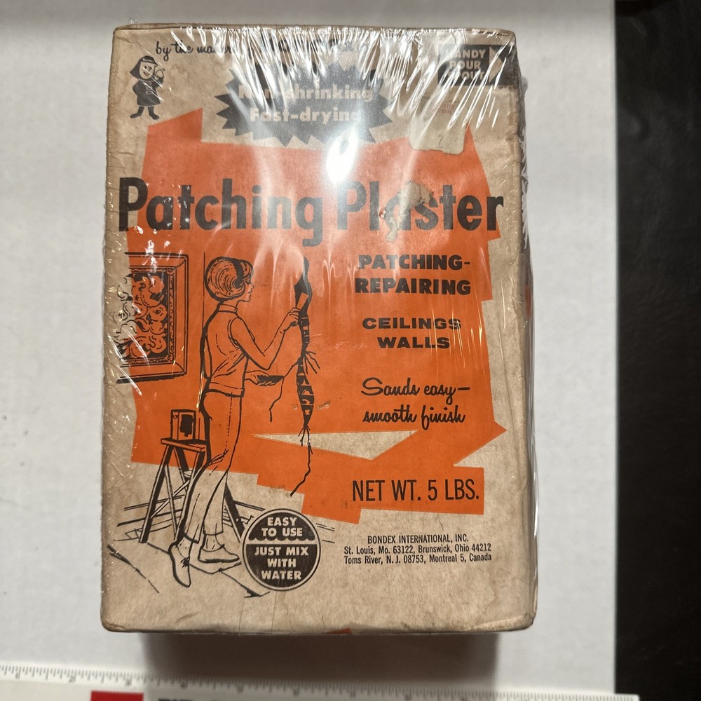Vintage Bondex Patching Plaster, Home and Hobby Plaster, Patching CE