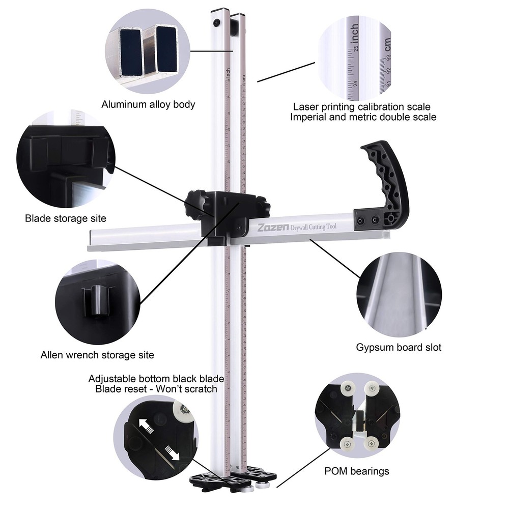 Zozen Drywall Cutting Tool Foldable Drywall Cutter- Easy Ripper Safe Drywall...