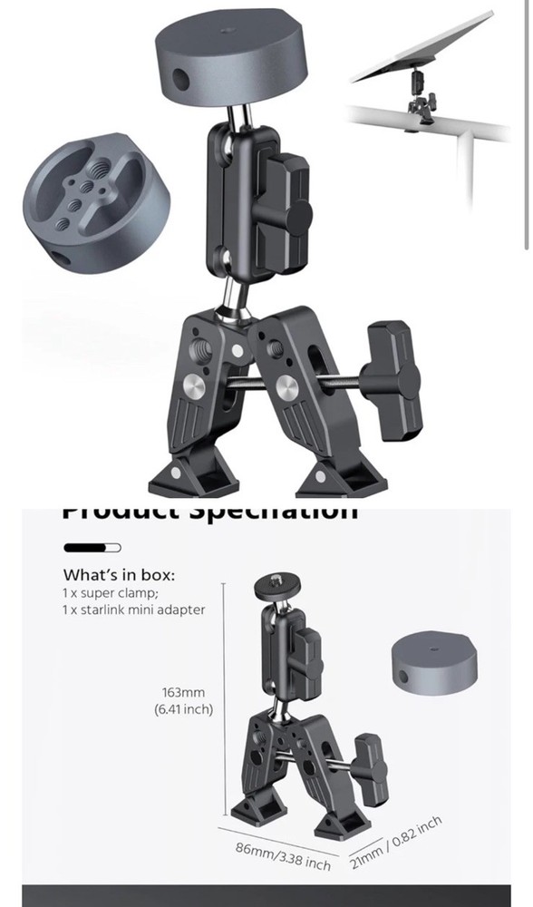 Clamp Mount for Starlink Mini
