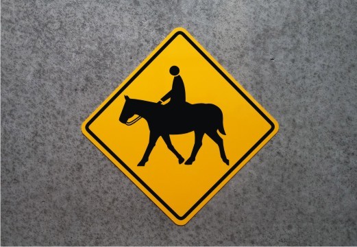 Horse Riding Sign - Equestrian Crossing - Farm Safety Plaque - Ranch Decor