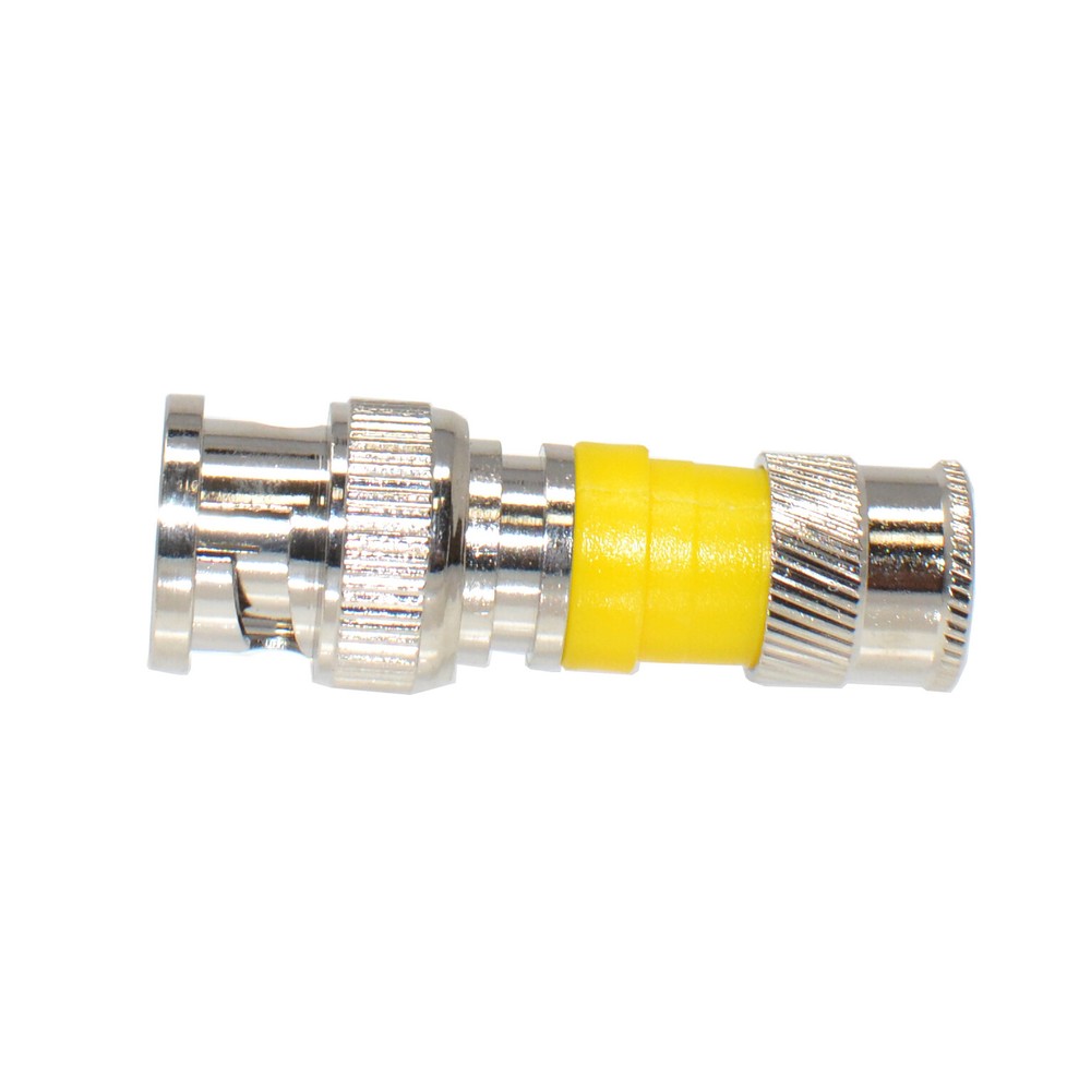 15 pack BNC Compression Connector Adapter for RG6 Coax Cable Quad Shield CCTV