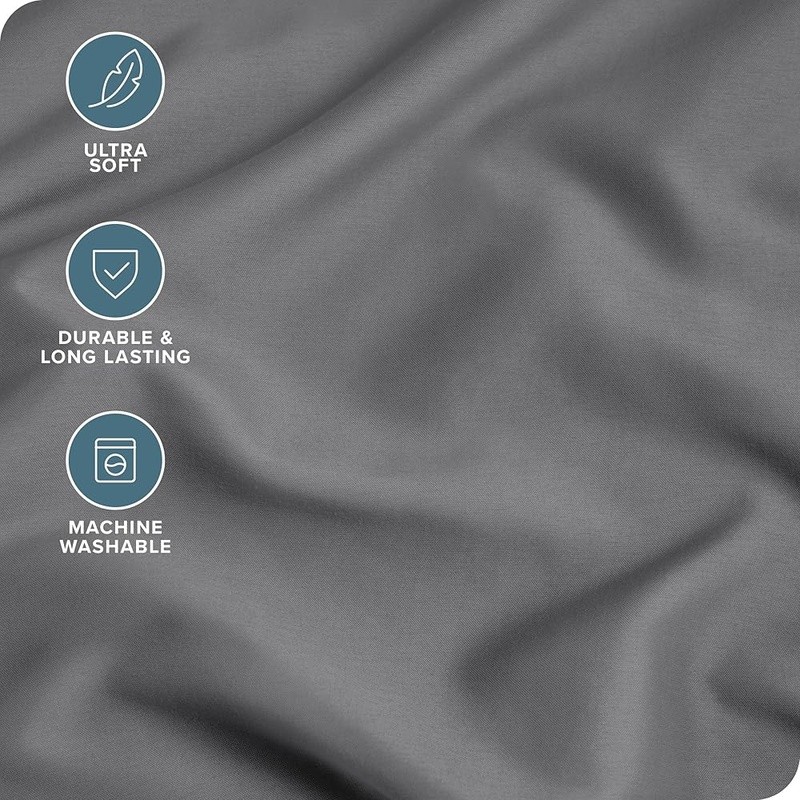 Microfiber Pillowcases 4 Pack Soft Durable OEKO-TEX Certified Standard Size New
