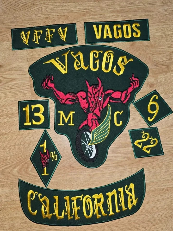 Pagan's MC 35cm Iron On Embroidery Jacket Back Set