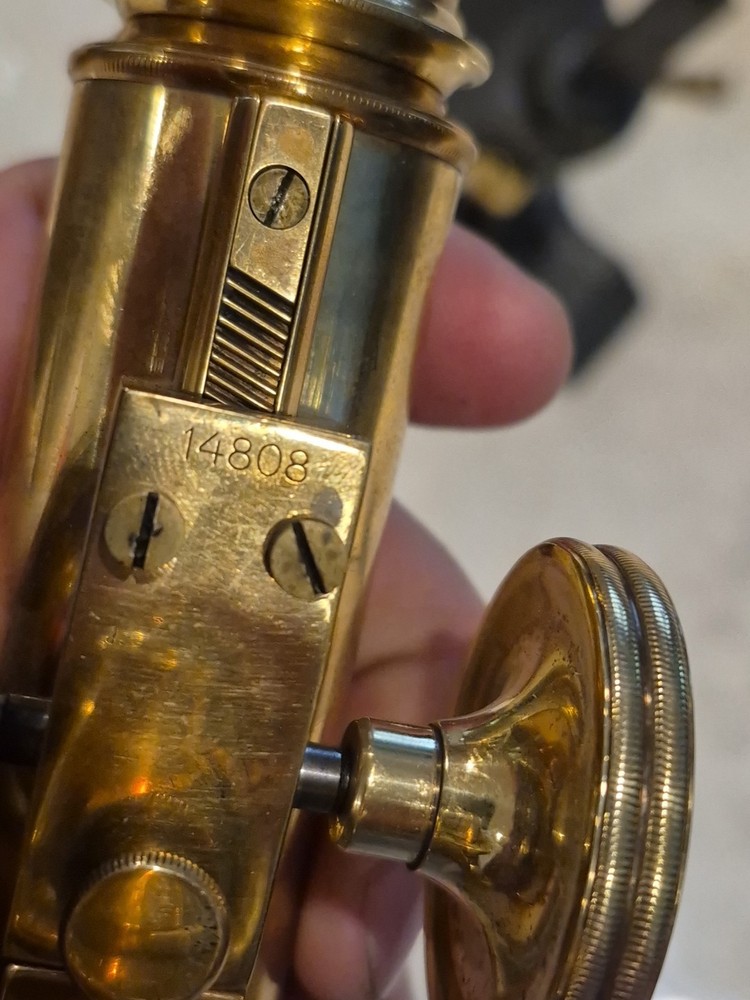 E. Leitz Wetzlar microscope Brass Microscope serial # 14808