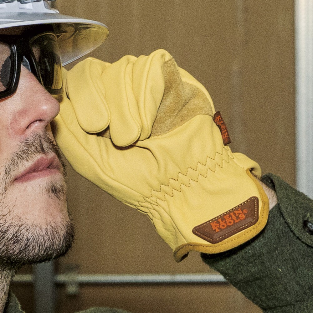 Klein Tools 60603 Cowhide Leather Gloves, Medium