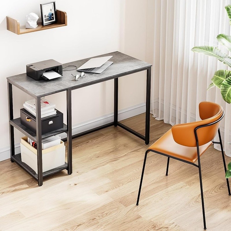 Small Computer Desk W/ Adjustable Shelves Compact Home Office Study Table New