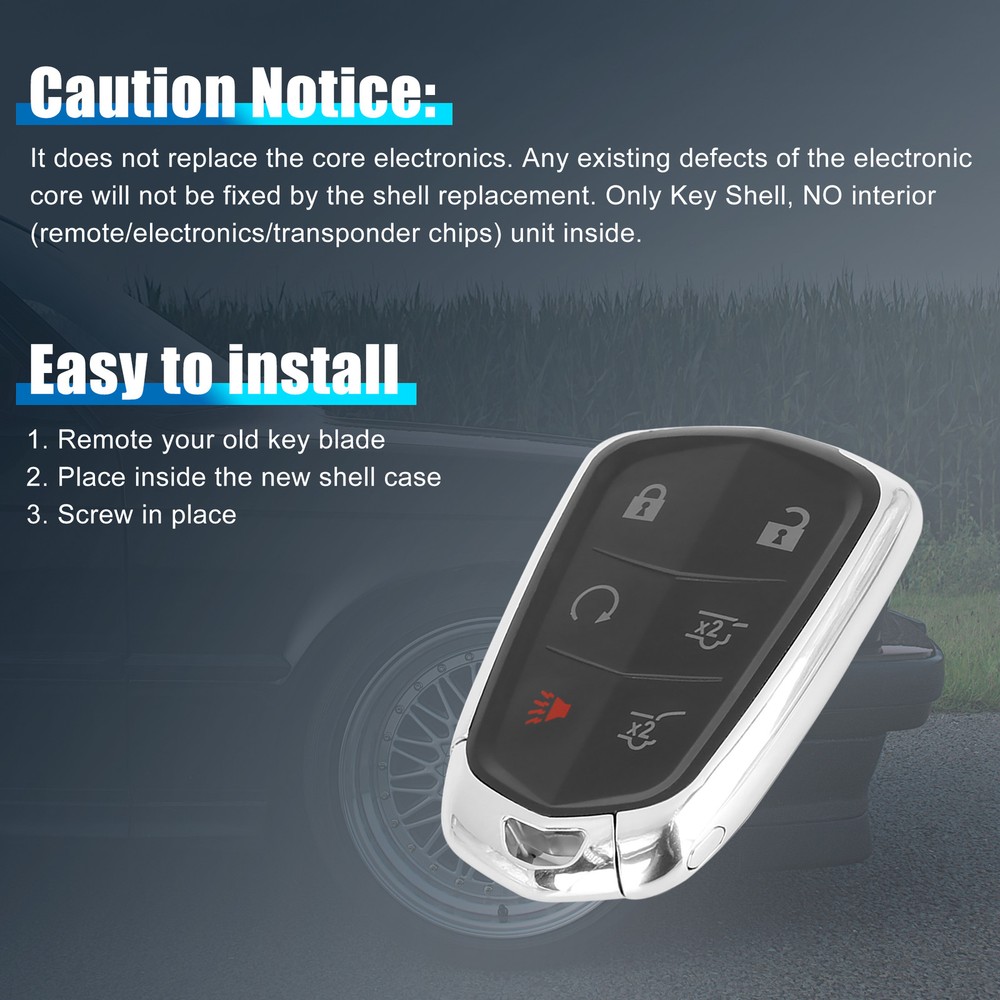 Key Shell Case fits for Cadillac Escalade - 1 pcs