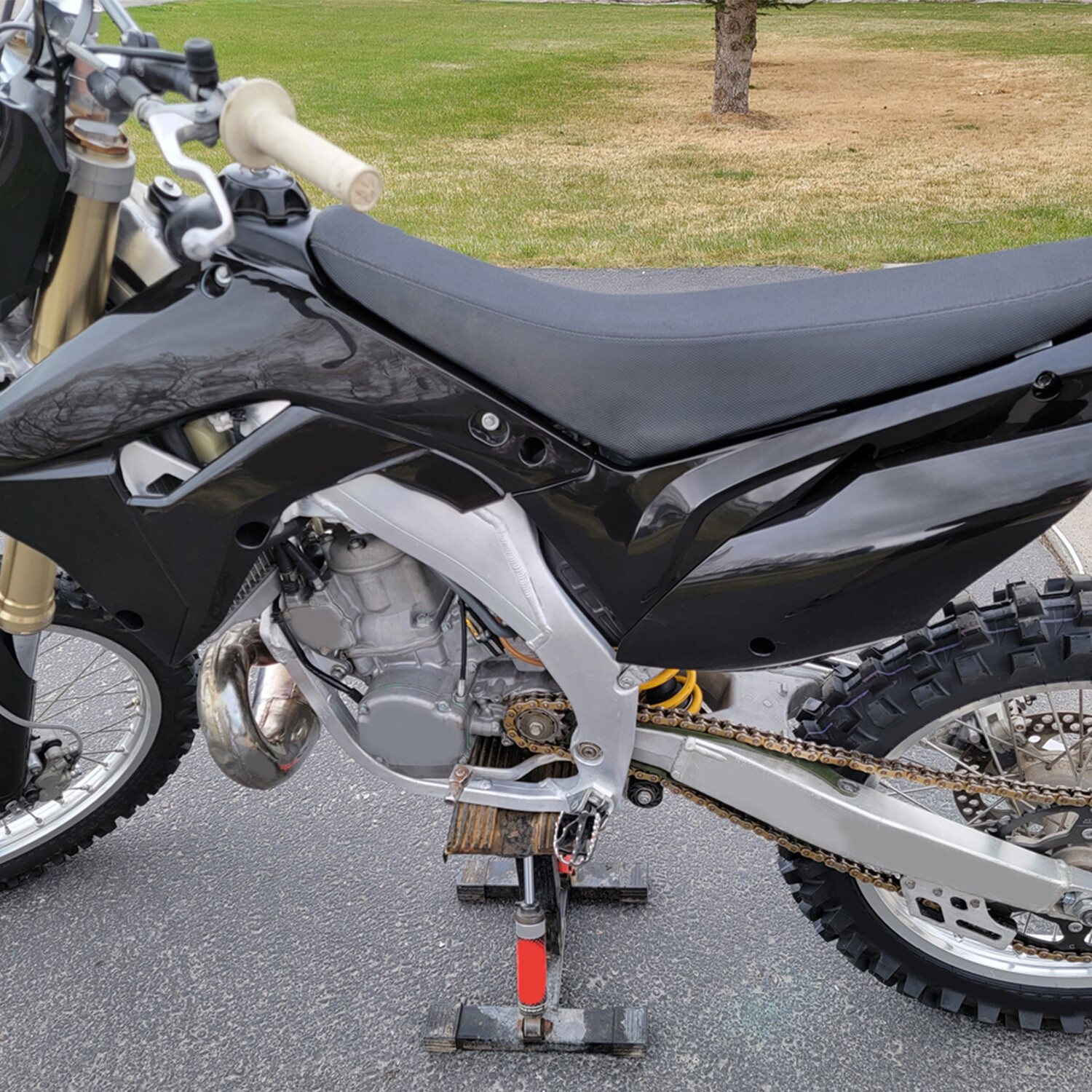 Black Restyle Plastic Body Work Complete Kit For 2002-2007 Honda CR125R CR250R