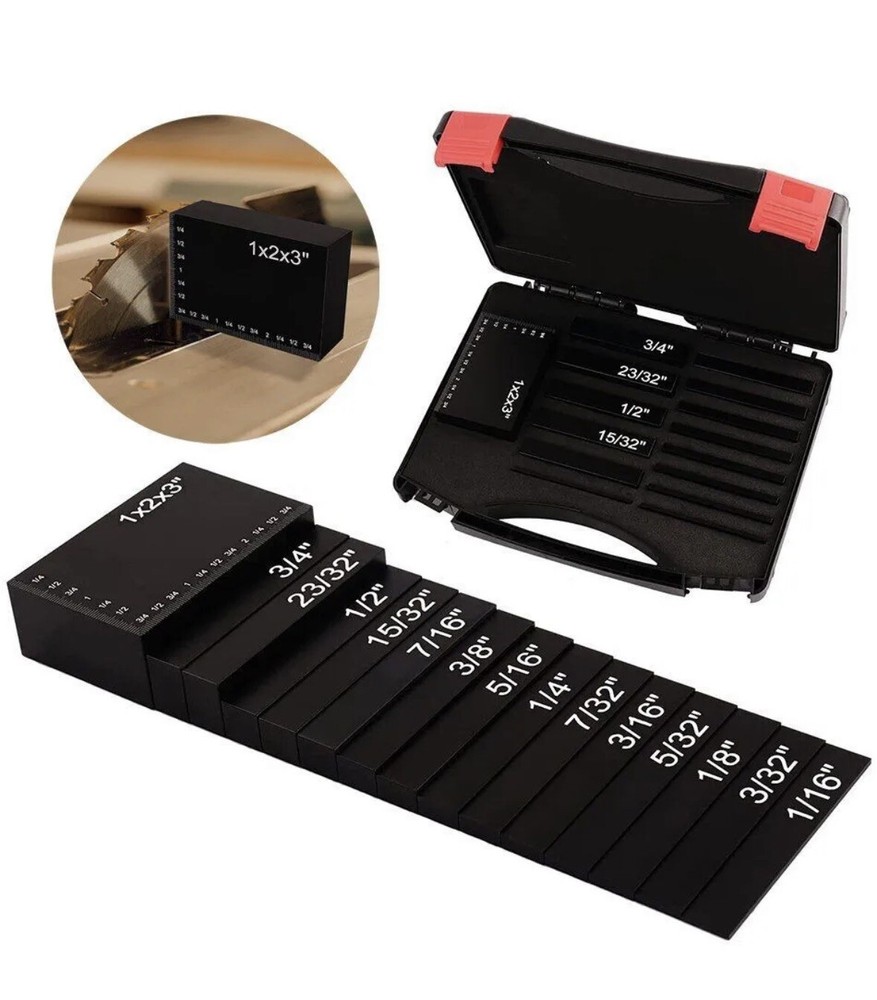 Setup Blocks Height Gauge Set Precise Aluminum Gauge Woodworking Setup Bars Tool