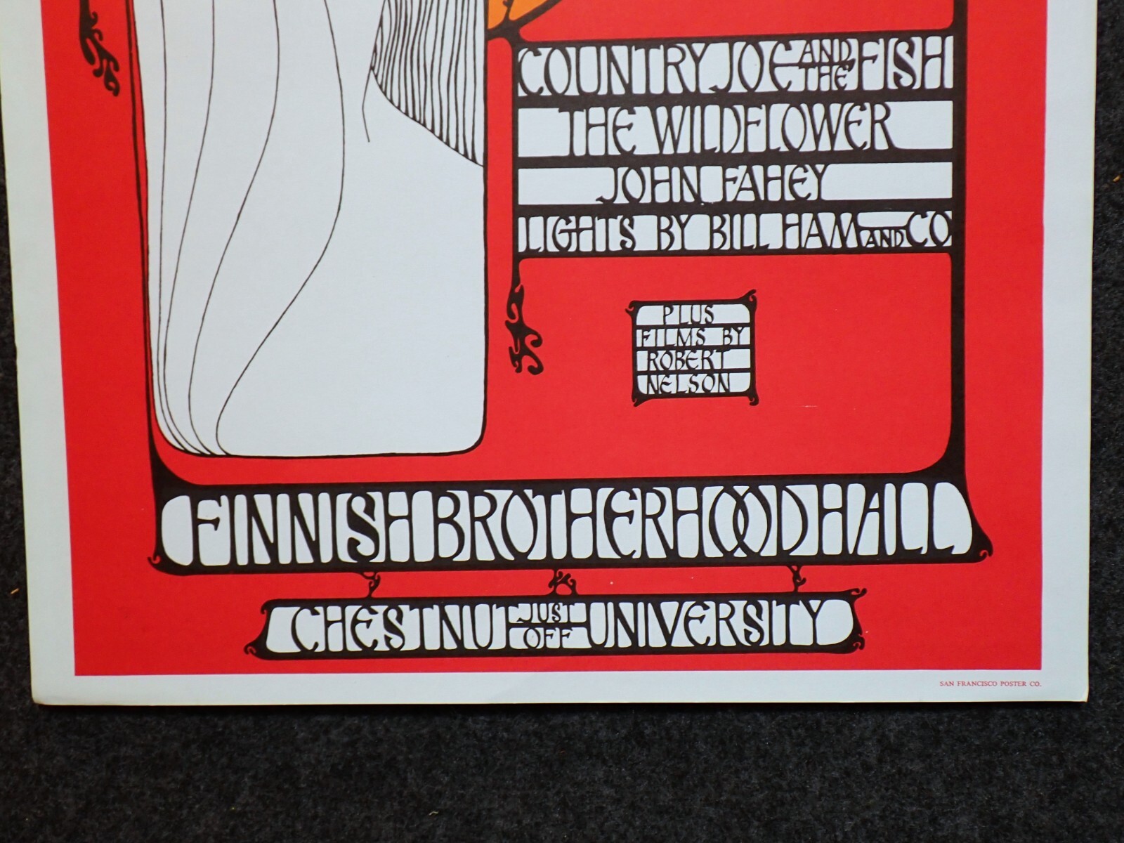 FIRST PRINTING 1966 JANIS JOPLIN COUNTRY JOE FISH CONCERT POSTER BERKELEY