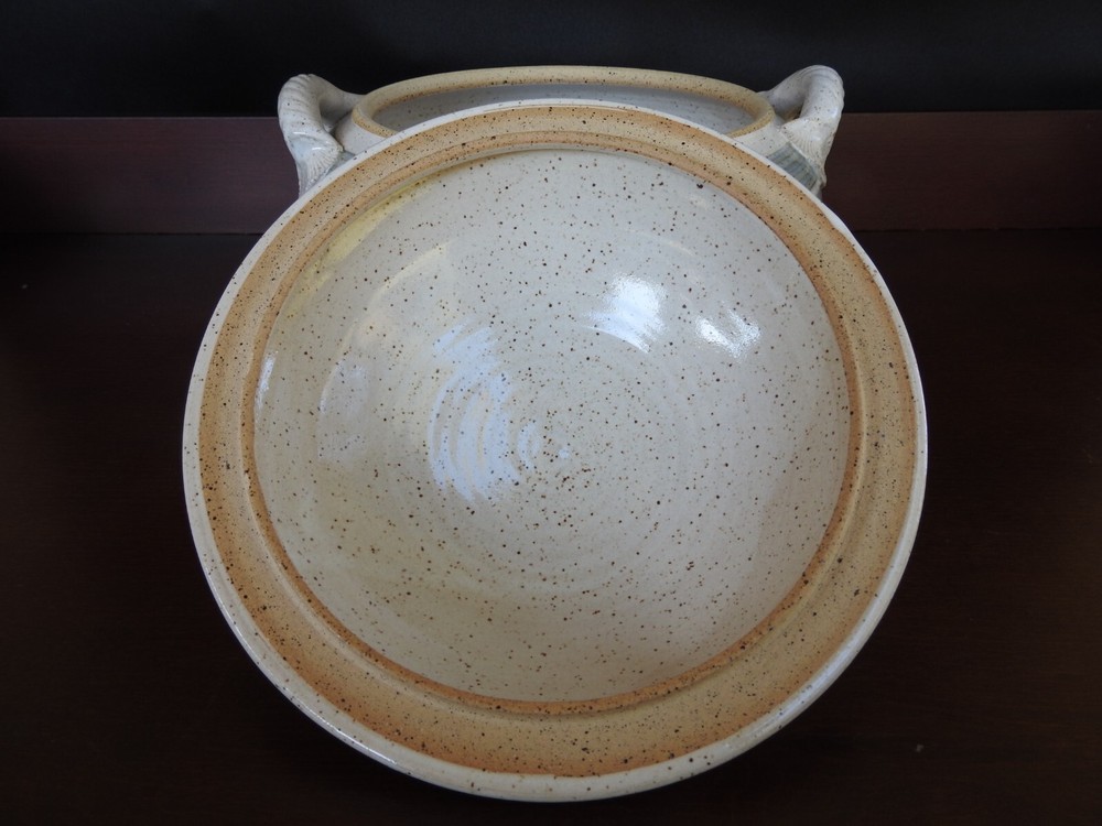 Pottery Covered Casserole Potters Mark