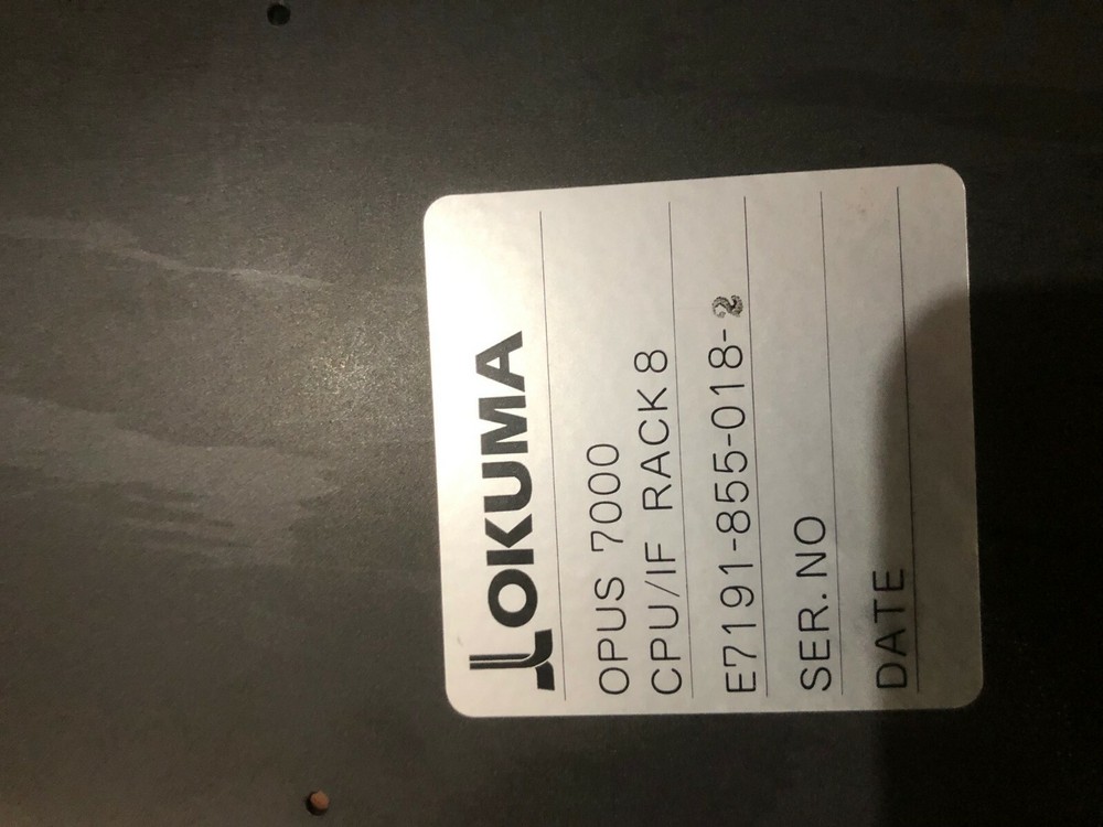 Okuma Opus 7000 CPU/IF Rack 8, # E7191-855-018-2, E4809-770-059-B