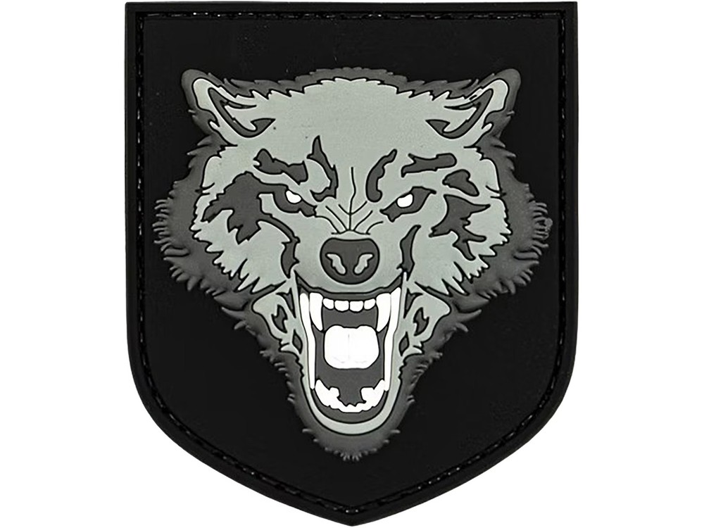 Merica Life 3D Wolf PVC Morale Patch Gray