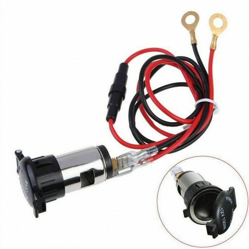 12V USB With Cable Car Cigarette Lighter Socket Charger Power Adapter Outlet