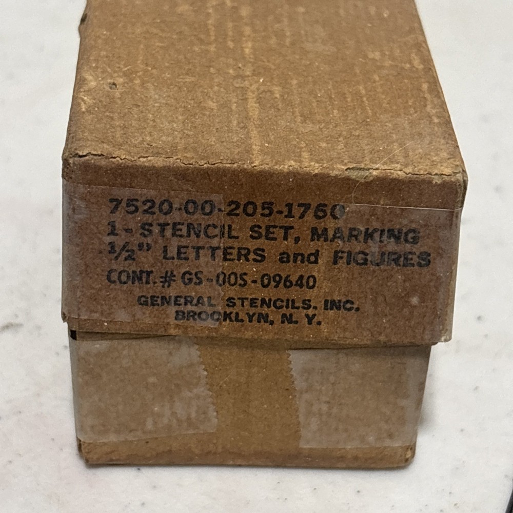 2” Reusable Brass Stencils 42 pc Interlock Numbers Letters 1/2”