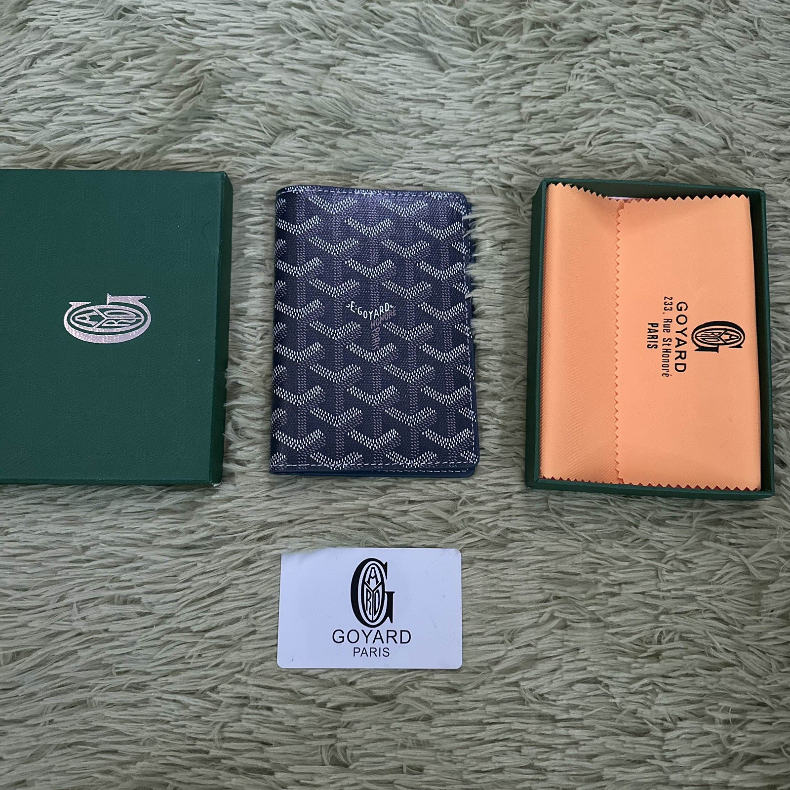 Goyard Passport Holder Wallet Blue